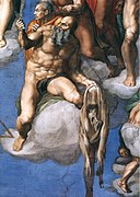 St Bartholomew displaying his flayed skin (a portrait by Michelangelo)