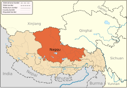 Prefettura di Nagqu - Localizzazione