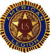 Five-pointed star with the insignia "U.S." enclosed in two bronze bands in the star's center. This design is enclosed in a wreath. Encircling the star and the wreath are the words "American Legion" set in deep blue enamel. This, in turn, is encircled by a narrow band suggestive of the rays of the sun