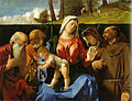 Deutsch: Thronende Madonna und Heilige von Lozenzo Lotto, 1506