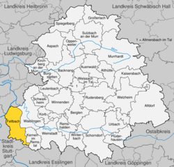 Vị trí của Fellbach