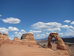 Pohled na Delicate Arch