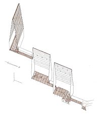 Schematische weergave van de kamers in de piramide