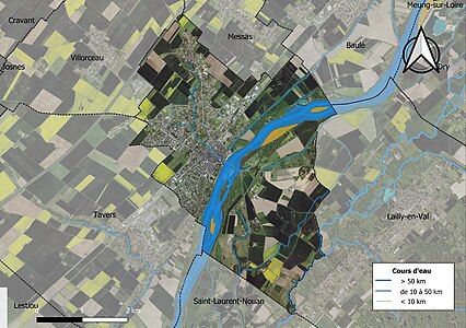 Carte orthophotographique de la commune en 2016.