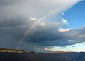 Regenbogen über dem Ladogasee