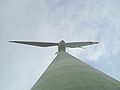 Enercon E-66 wind turbine rotor from below (next to Kasberg, Germany)