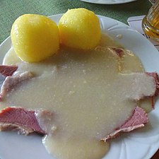 Krenfleisch - boiled meats with horseradish sauce