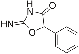 Structuurformule van racemisch pemoline