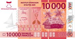 10 000 XPF (~83,85 € - cours du 17/02/2025) (~79,23 Fr. - cours du 17/02/2025) (~124,74 $C - cours du 17/02/2025) (~88,09 $ - cours du 17/02/2025) (~55 002,26 F CFA - cours du 17/02/2025)