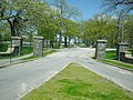 Entrance to Deering Oaks on Deering Avenue