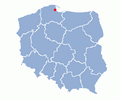 Location map of Gdynia in Poland