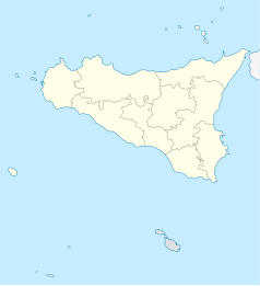 Mapa konturowa Sycylii, po prawej nieco na dole znajduje się punkt z opisem „Pozzallo”