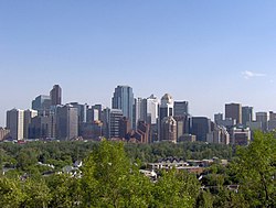 Downtown Calgary vista da nord-ovest