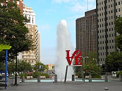 LOVE Park, officially called JFK Plaza