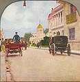 San Francisco Street with early automobile, c. 1905