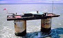 Sealand, a pair of concrete towers in the ocean