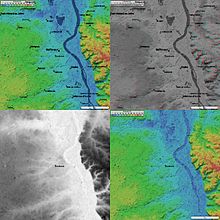 4 cartes topographiques de Bordeaux.