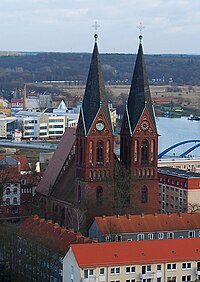 Die Friedenskirche (vor 1929 St. Nikolai)