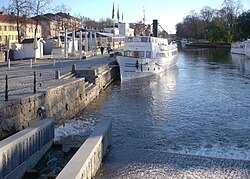 Fyrisån, här sedd från Islandsbron i Uppsala, rinner genom nästan hela Uppland