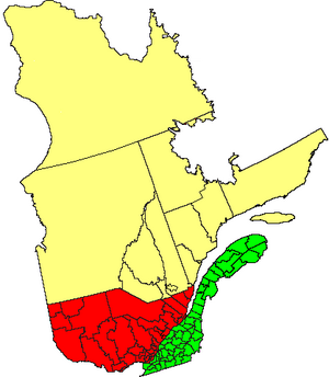 Reiseregionen in Québec