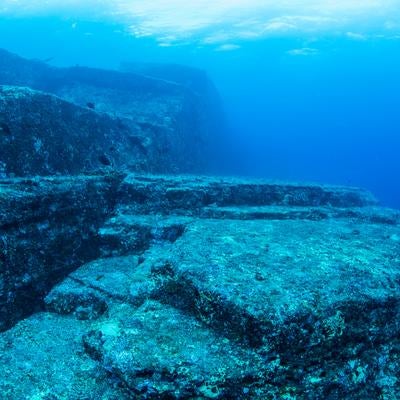 与那国島、古代の海底遺跡の様子の写真