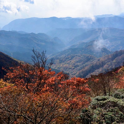 天城山稜線から見る伊豆の山々の写真