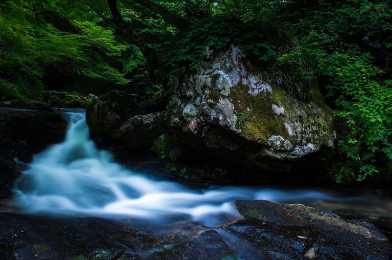 自然が作り出した芸術的景観（鏡野町白賀渓谷）の写真