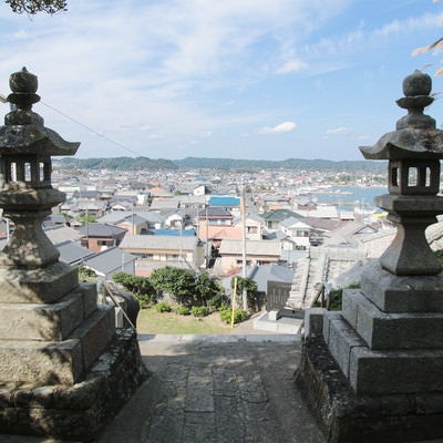 小浜八幡神社からの街並みの写真