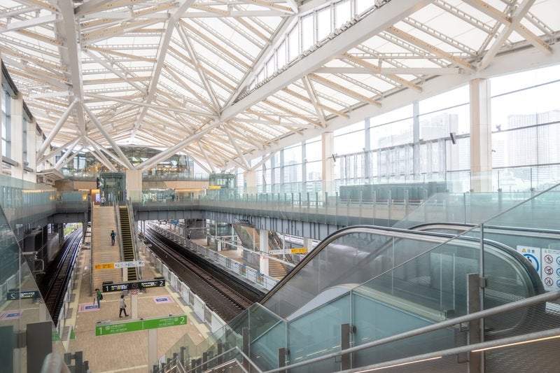 高輪ゲートウェイ駅構内の風景の写真