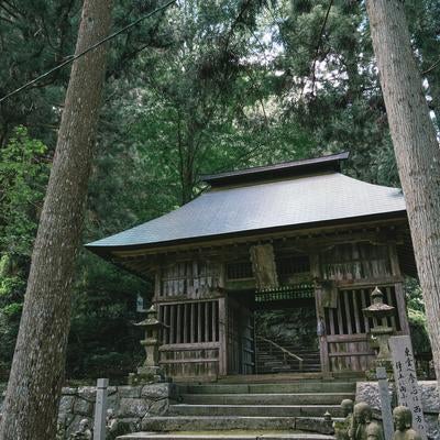 仁王門から始まる歴史、東堂山満福寺の石段の写真