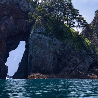 北山崎にある奇岩怪石の写真