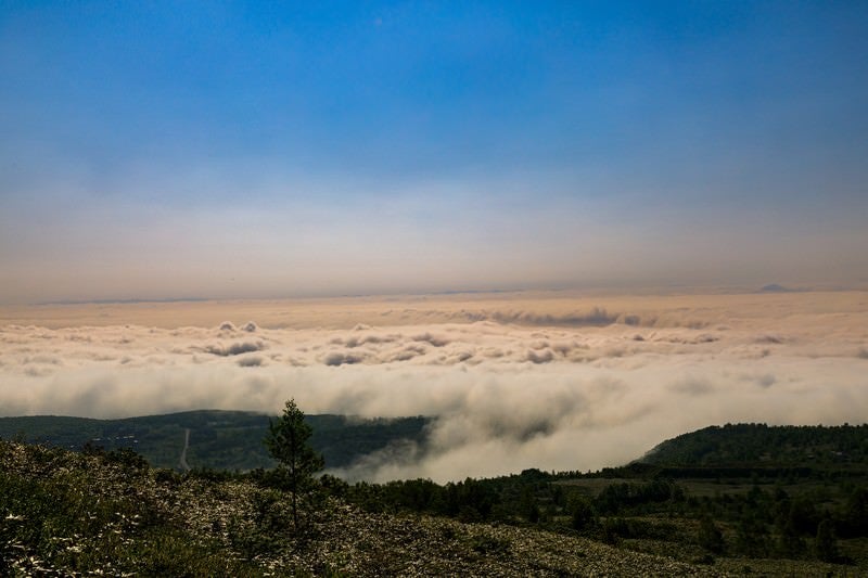 八幡平と眼下に広がる雲海の写真