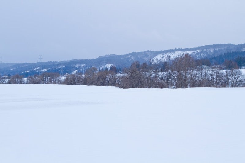 雪と山々の写真