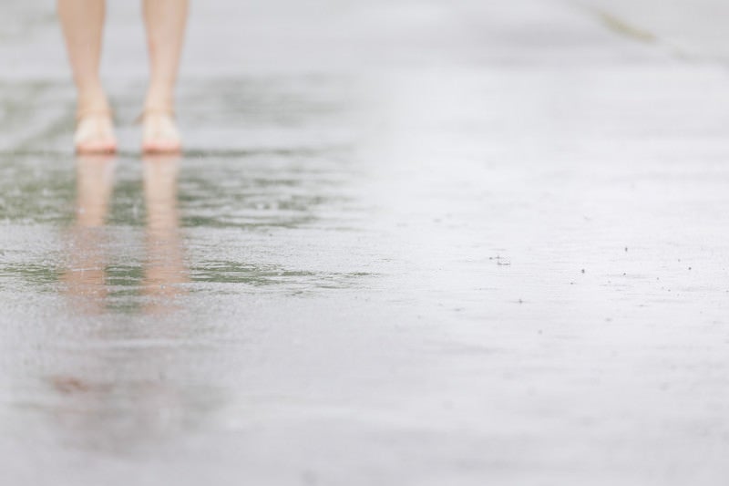 雨が降りはじめるの写真