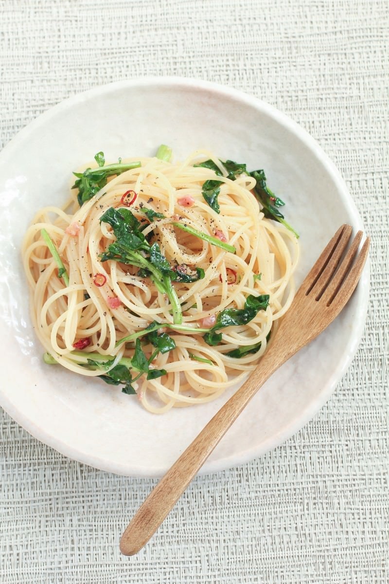 酒盗とクレソンのパスタの写真