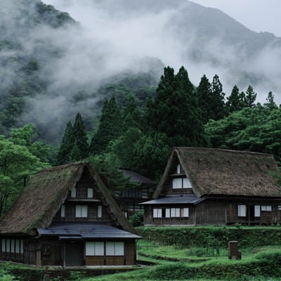 静寂な集落（相倉合掌造り集落）の写真