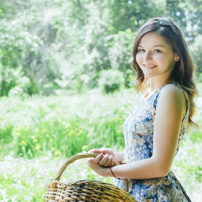 おでかけ日和とロシア人美女の写真