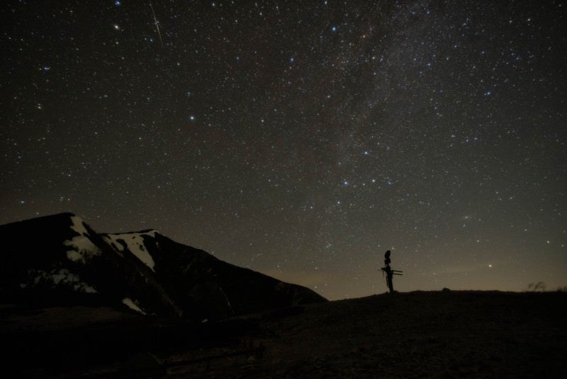 北アルプスの星空の写真