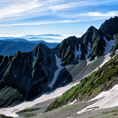 前穂高岳北尾根から望む八ヶ岳の写真