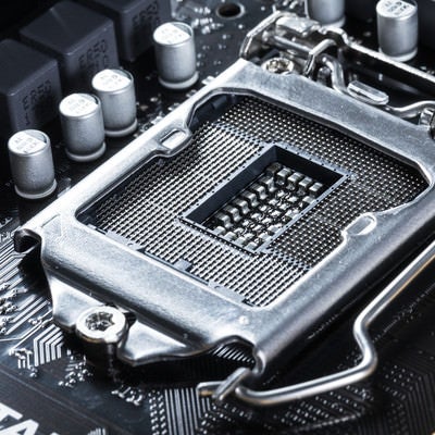 LGA1151ソケット（マザーボード側）の写真