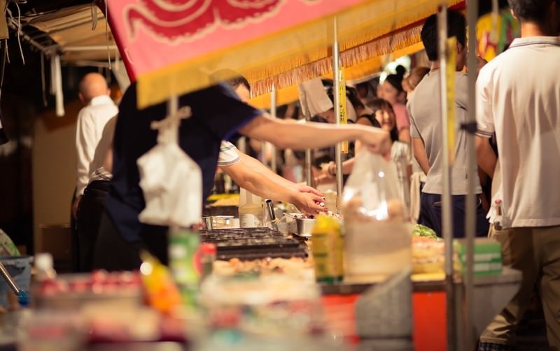 たこ焼きの屋台の写真