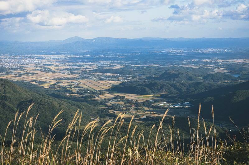 御霊櫃峠から眺める田園風景の写真