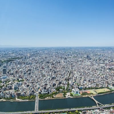 スカイツリー展望台からの眺めの写真