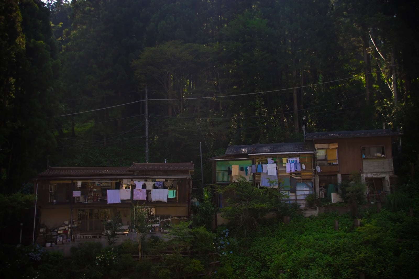 「山の中の民家」の写真