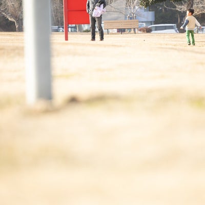 天神岬公園に来た子供連れの家族の写真