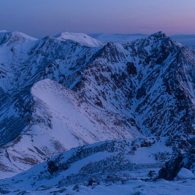 夜明けの那須連山（那須岳）の写真