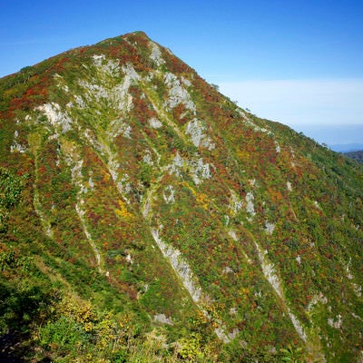 紅葉の小朝日岳（大朝日岳）の写真