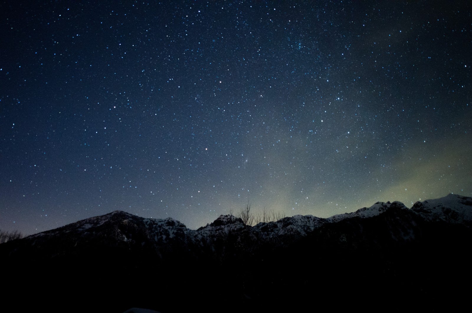 「北アルプス大橋からの夜空」の写真