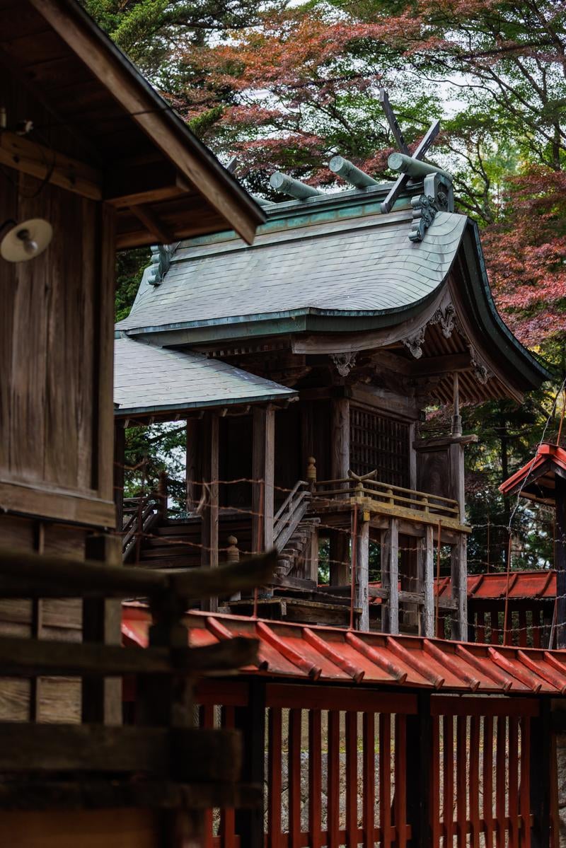 「三春神社と三春大神宮境内での静」の写真