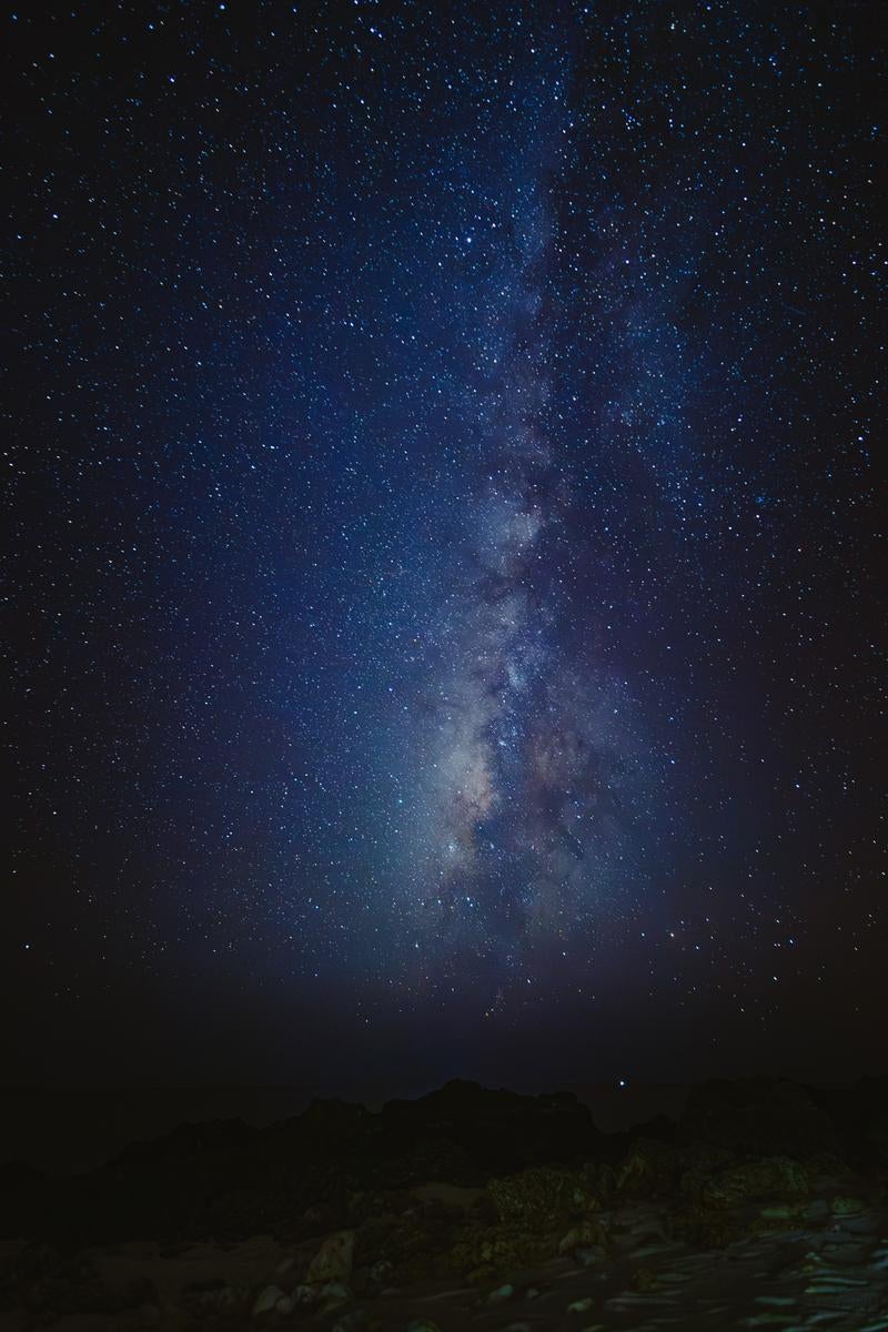 夜空の天の川の写真